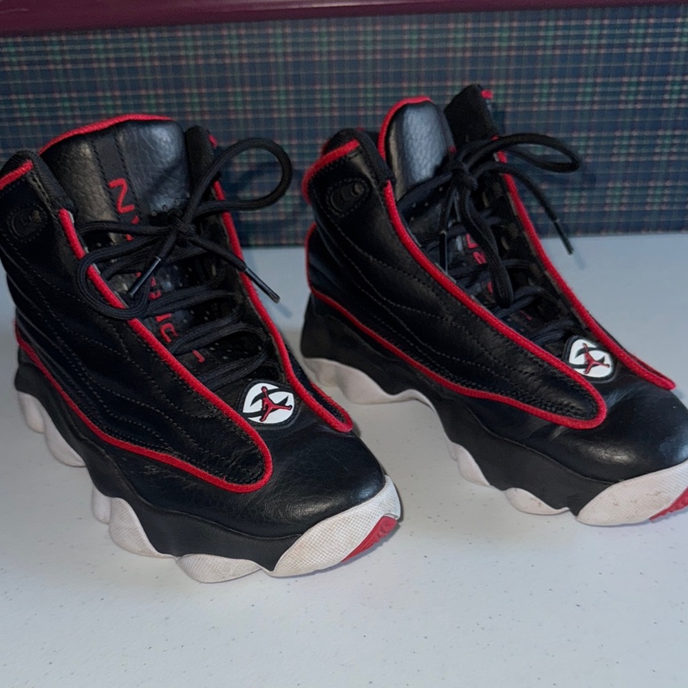 Jordan Black and Red Sneakers